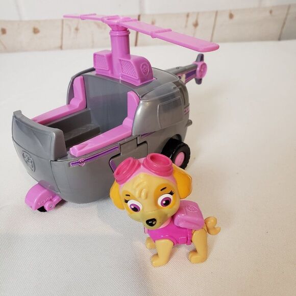 Nickelodeon Paw Patrol Skye Pup with Helicopter Pink Dog Toy Little Hands - Picture 5 of 12